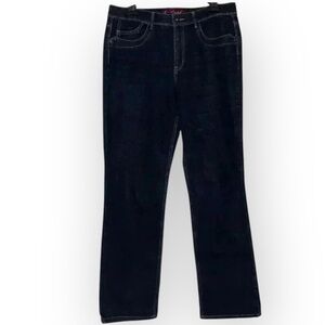 GLORIA VANDERBILT Straight Leg Dark Blue Vintage Jeans for Women Size 10